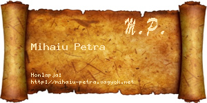 Mihaiu Petra névjegykártya